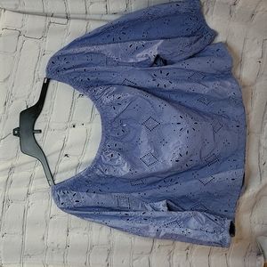 NWT GAP Off Shoulder Eyelet Blouse XL